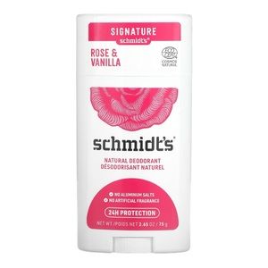 SCHMIDT’S ROSE & VANILLA NATURAL DEODORANT 24H PROTECTION 75G - BRAND NEW